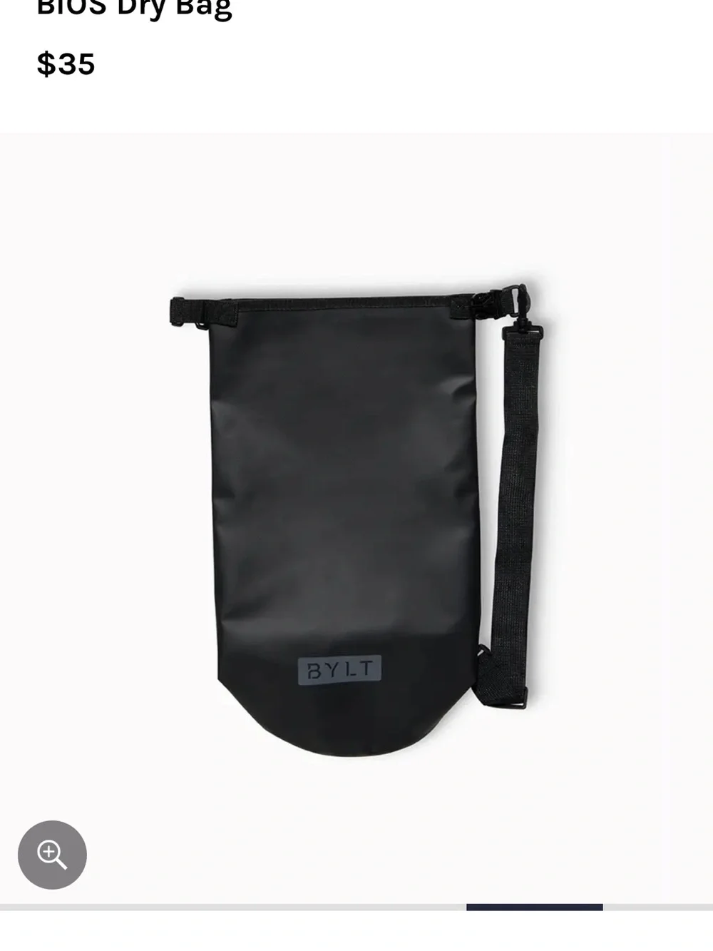 BYLT Basics Black Roll-Top Dry Duffel Bag